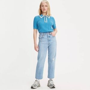 Size 24 x 27 Levi's Women's Light Blue Straight Leg Jeans NWT